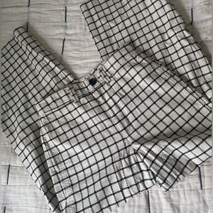Madewell wide leg checkered pants, size 26T